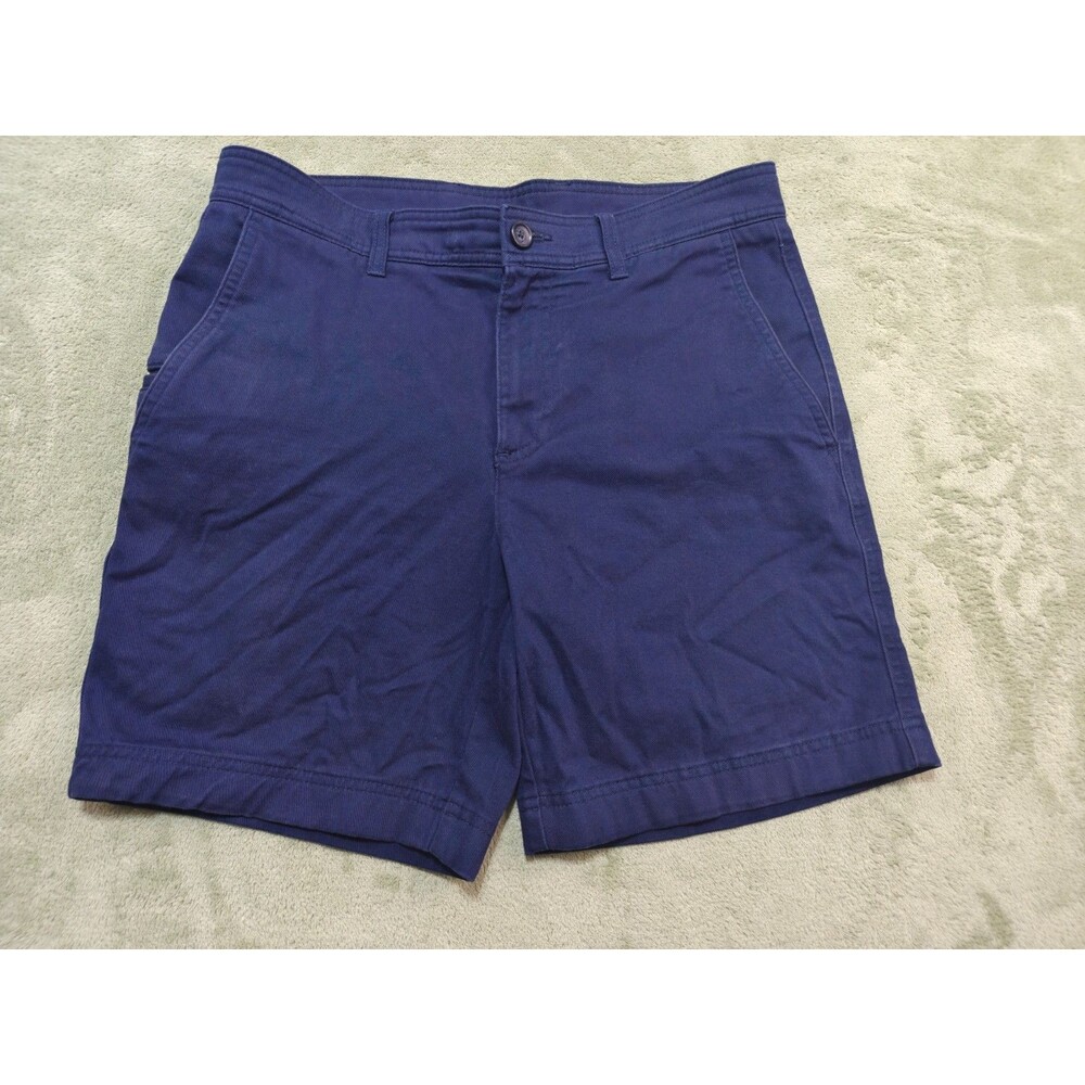 Roundtree & Yorke Casuals Mens Blue Classic Fit Flat Shorts Size 32W